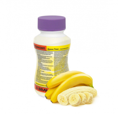 Нутрикомп Дринк Плюс банановый 200 мл. в пластиковой бутылке купить оптом в Краснодаре