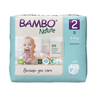 Эко-подгузники Bambo Nature 2 (3-6 кг), 30 шт купить оптом в Краснодаре