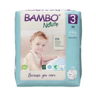 Эко-подгузники Bambo Nature 3 (4-8 кг), 28 шт купить оптом в Краснодаре